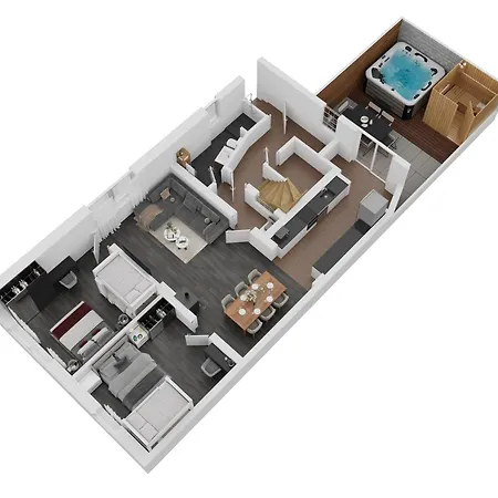 Winter Oase Beheizter Whirlpool Sauna Und Kamin * Гайзенхайм
